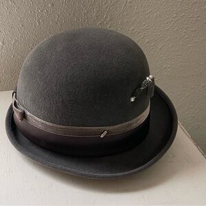 Elegant Gray Bowler Hat